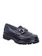 Leather Women's Loafers in Black Color