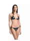 Set Bikini Τριγωνάκι Πουά Black Micro Foil Dot