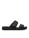 Brooklyn Buckle Low Σαγιονάρες σε στυλ Πέδιλα με Πλατφόρμα σε Μαύρο Χρώμα