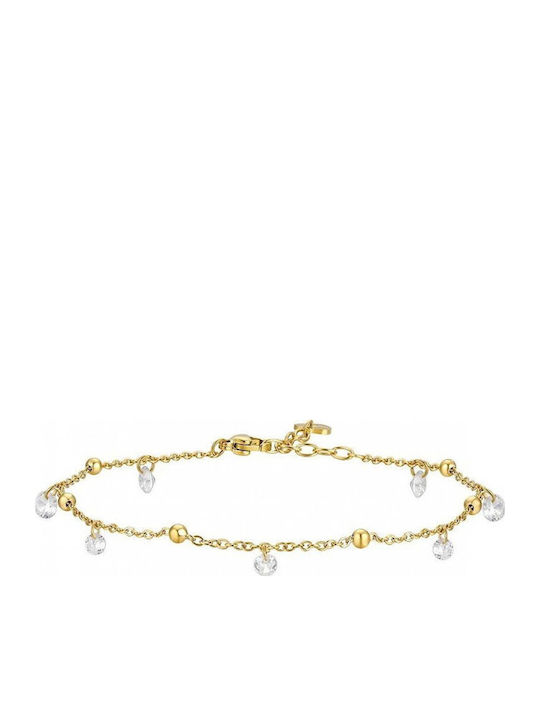 Luca Barra Gold Plated Steel Anklet from Steel