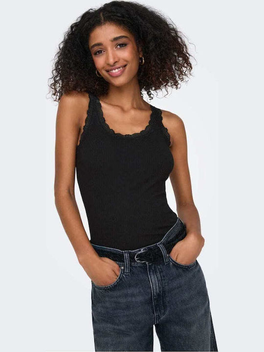 Only Women's Blouse Cotton Sleeveless Black