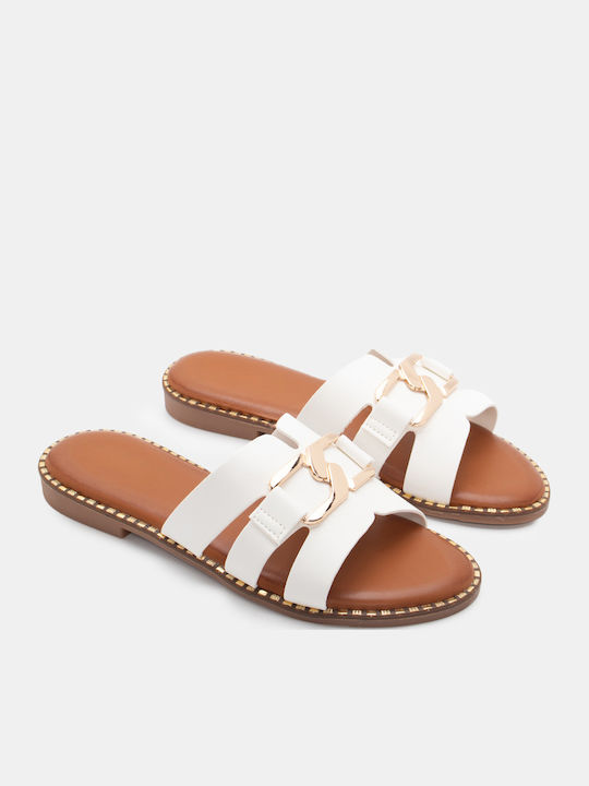 Luigi Flache Sandalen für Damen in Weiß Farbe