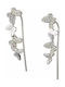 Oxzen Σκουλαρίκια Ear Climbers από Ασήμι