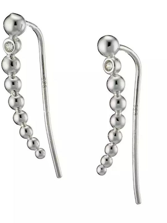 Oxzen Earrings Ear Climbers made of Silver