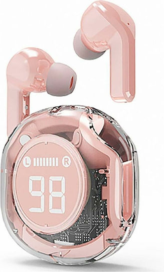 Gembird TWST-01 In ear Bluetooth хендсфри Слушалки с Кутийка за Зареждане Розов