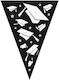 Γιρλάντα Σημαιάκια Congrats Grad Silver Black White 274 Εκ