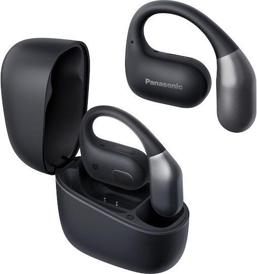 Panasonic RB-F10 Open Ear Bluetooth Handsfree Earphones with Sweat Resistance and Charging Case Black