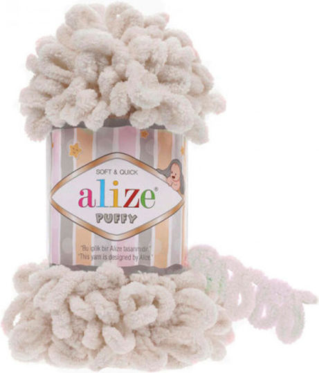 Knitting Yarn Alize Puffy-al-599 100gr Light Beige