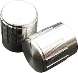 Coverup Classic Metal Knobs 5 Pcs Μεταλλικό Ποτενσιόμετρο 15mm X 17mm 5 Τεμάχια Ασημί