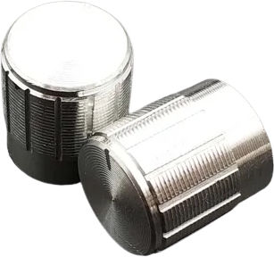 Coverup Classic Metal Knobs 5 Pcs Metal Potentiometer 15mm X 17mm 5 Pieces Silver