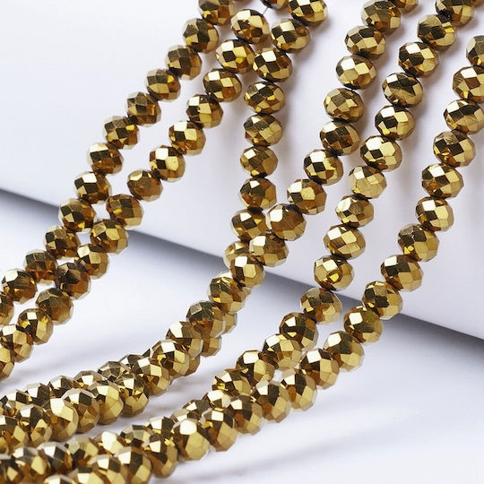 Swarowski Kristalle Gold 2mm 150 Stück
