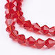 Glass Cone-Shaped Red Beads 4mm Approximately 85pcs
