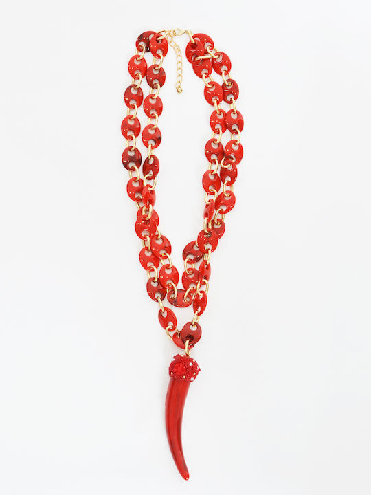 Mat Fashion Колиета от Смола Червено 8416.9001.Н.W-red