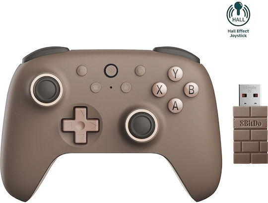 8Bitdo Ultimate 2C Безжичен Геймпад с Хол Ефект Стикове за Android / PC Кафяв