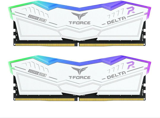 TeamGroup Delta RGB 32GB DDR5 RAM with 2 Modules (2x16GB) and 6400 Speed for Desktop