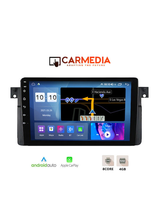 Carmedia Car Audio System for BMW Series 3 (E46) 1998-2005 (Bluetooth/USB/WiFi/GPS/Apple-Carplay/Android-Auto) with Touch Screen 9"