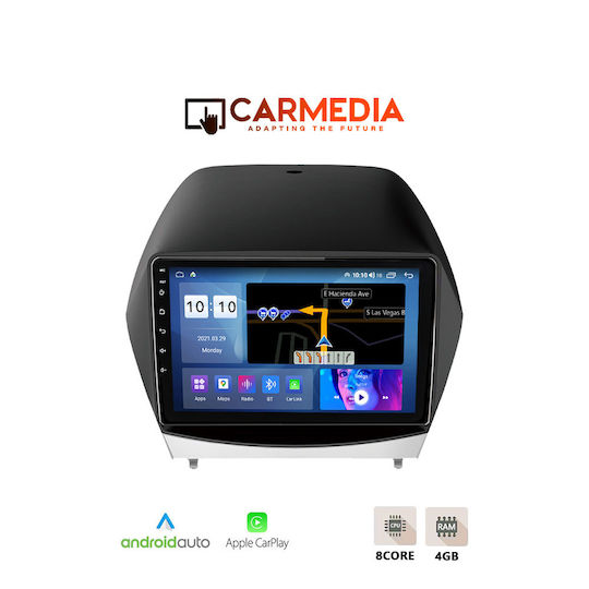 Carmedia Auto-Audiosystem für Hyundai iX35 2010-2015 (Bluetooth/USB/WiFi/GPS/Apple-Carplay/Android-Auto) mit Touchscreen 10"