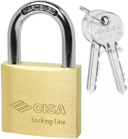 Cisa Bronze Padlock Brass with Key 50mm 1pcs