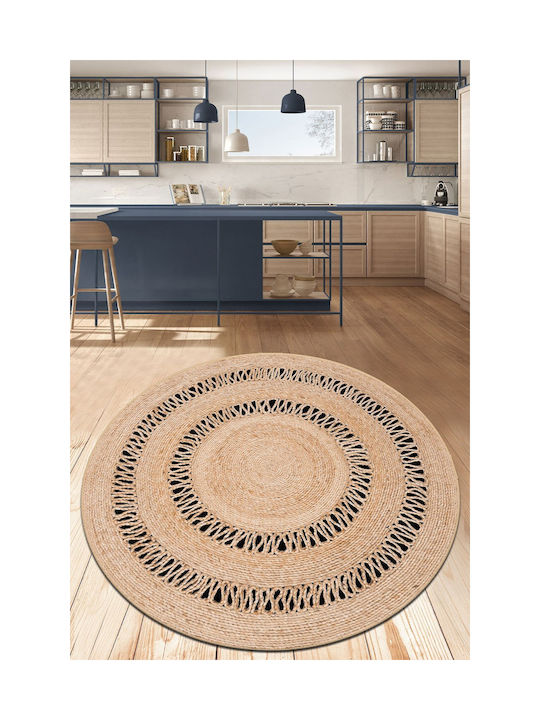 Conceptum Hypnose Rug Round from Jute Natural