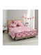 Charalambidis Textiles Salonica Σετ Σεντόνια Υπέρδιπλα 240x260εκ. Ροζ (4τμχ)
