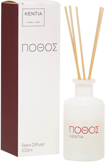Mood 25 Ποθος Diffuser Αρωματικό Χώρου Στικς Άρωμα Wines Κεντια Γυαλί 100ml