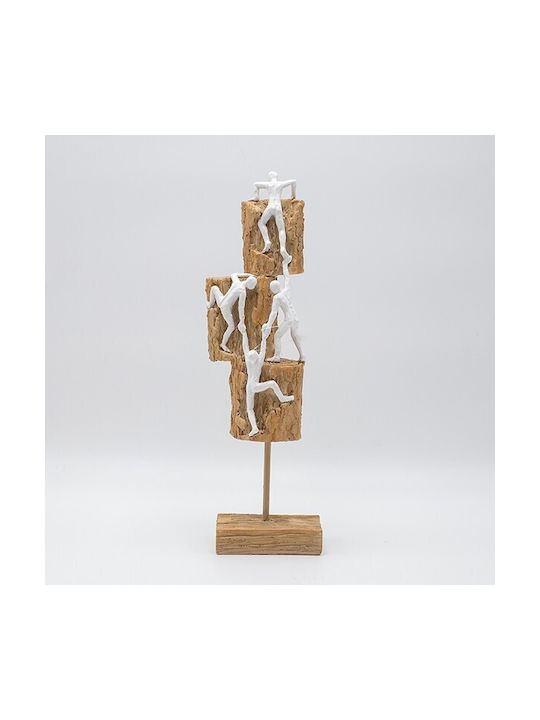 Dekorative Figuren Menschliche Figuren Klettern Polyresin Naturweiß 10,5x8x33cm