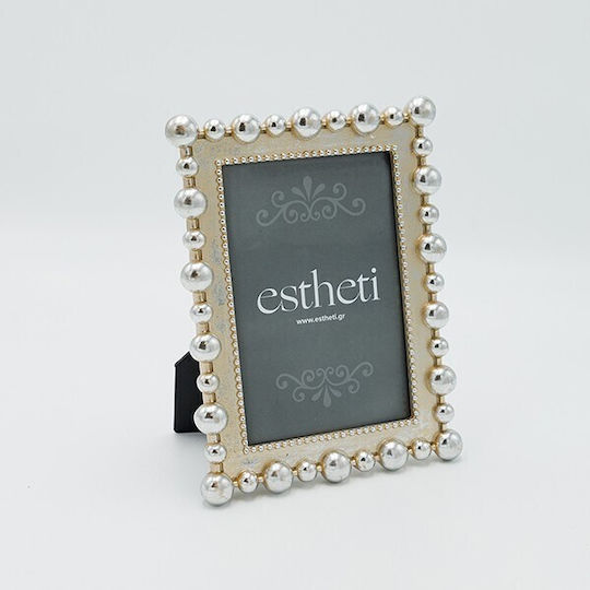 Estheti Home Photo Frame 10x15 Polyresin Gold-Silver 14.5x2x19.5cm 815-00050