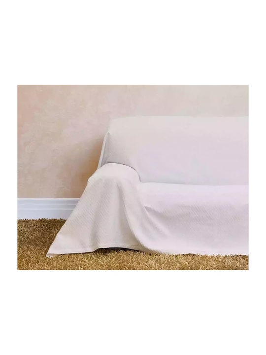 Pearl Home & Baby Soofa Ριχτάρι Πολυθρόνας Ζακάρ 130x170εκ. White Pearl