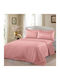 My Home Luxury Duvet Cover Set 220x240cm Extra Large with 2 Pillowcases and 1 Bed Sheet Pink