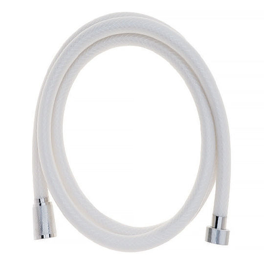 Shower Hose Bathroom Plastic Simple Porcelain Rotating Cone White Matte 150cm 020235 Interflex