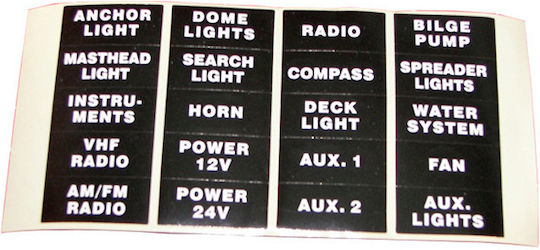 Marine Town Small Adhesive Labels in Black Color 28x12mm