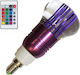 Smart Λάμπα LED 3W για Ντουί E14 RGB