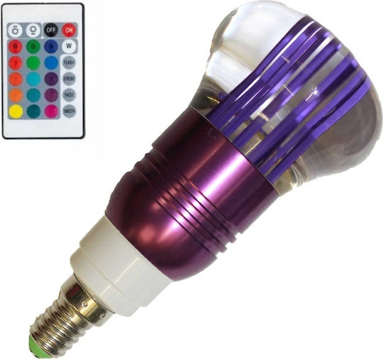Smart Λάμπα LED 3W για Ντουί E14 RGB