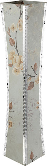 Cosmofan Διακοσμητικα Βαζα Φυλλα Ξυλου 11.5*11.5*58cm