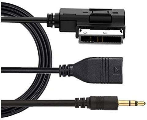 Ami Mdi Mmi Aux Jack 3.5mm Usb Cablu Adaptor Audi A3 A4 A5 A6 A8 Q5 Q7 R8 Tt Volkswagen Seat Skoda Lungime 2m