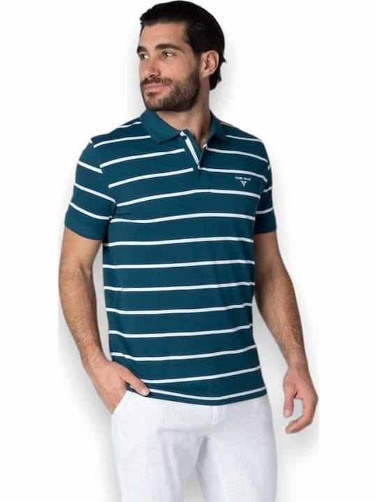 Frank Tailor Polo Μπλούζα Κοντομάνικη Πετρόλ