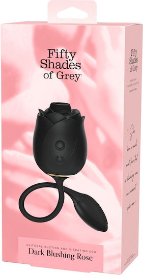 Fifty Shades of Grey Dark Blushing Rose Clitoral Vibrator with Remote Control Black