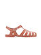 Women's Flat Sandals in Beige Color