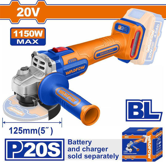 Wadfow WLAPB530 Polizor unghiular 125mm Baterie Fără perii 20V Solo
