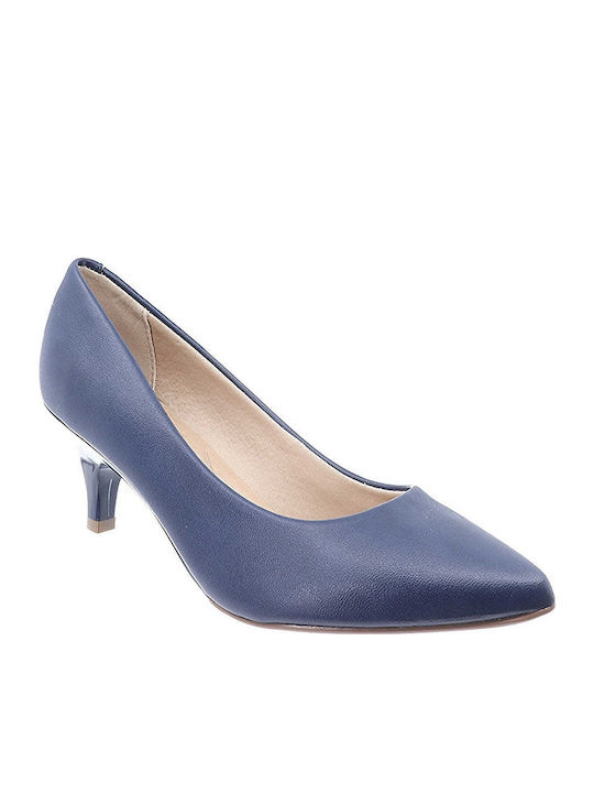 Leather Blue Heels
