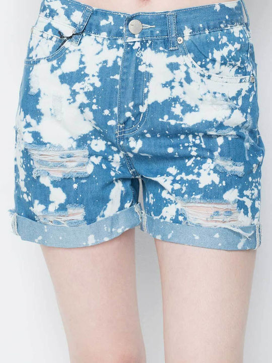 Glamorous Women's High Waist Shorts Bleached