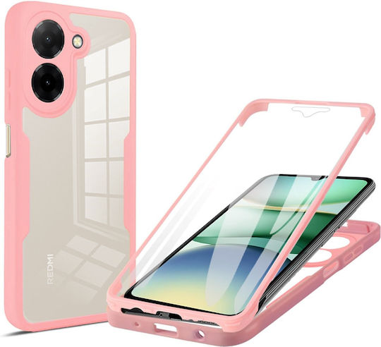 Techsuit Colorverse 360 Vollschutz Silikon Rosa (Redmi A5)