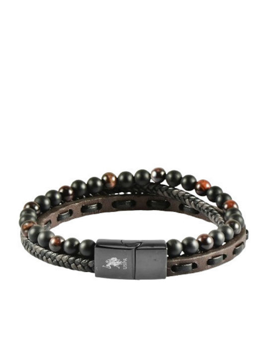 U.S. Polo Assn. Dylan Ανδρικό Βραχιόλι Δερμάτινο U.S. Polo Assn. Dylan Ανδρικό Βραχιόλι Δερμάτινο