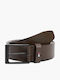 Layton Men's Belt Leather Knitted Brown