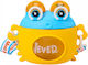 Kids Water Bottle Plastic with Straw Frog Yello...