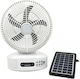 Wiederaufladbarer Solarventilator Tischventilator 30cm Bluetooth Lautsprecher Fm Led Beleuchtung
