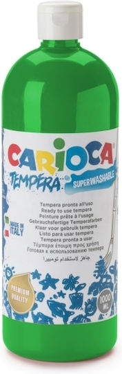 Carioca Τέμπερα Ζωγραφικής Bright Green σε Μπουκάλι 1000ml