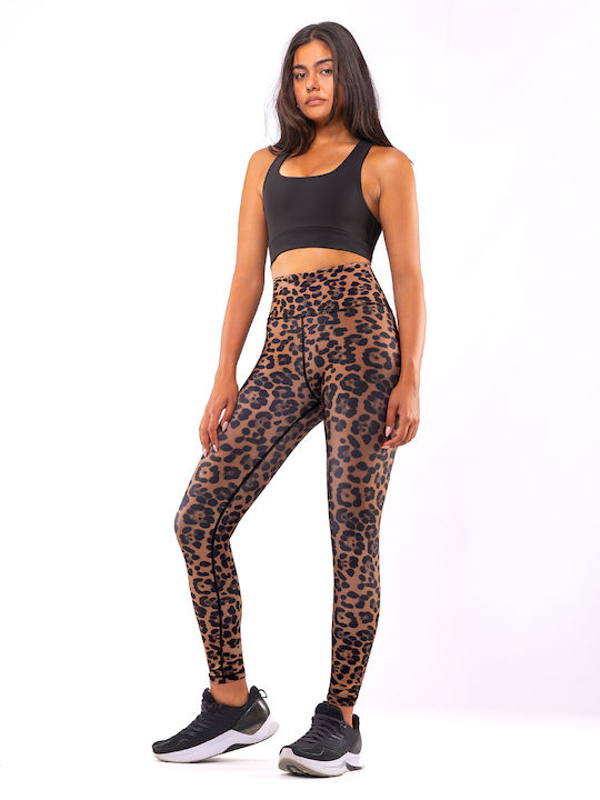 Training Women's Long Firming High Waist & Push Up Animal Print Leggings