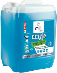 Mill Clean Wash Liquid Cleaning Windows Glass Mirrors Tiles 5 L