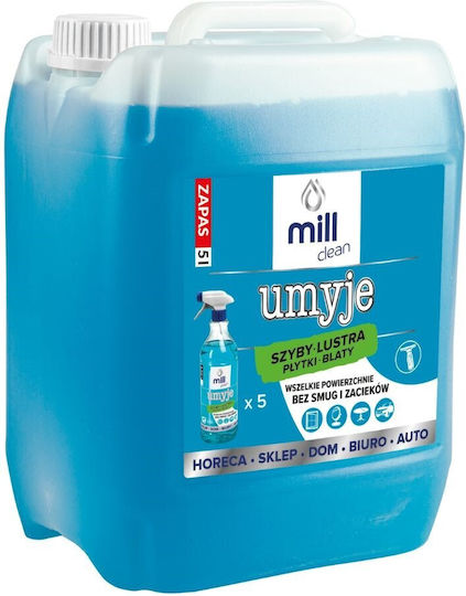 Mill Clean Wash Течност за Почистване на Прозорци Стъкла Огледала Плочки 5 л